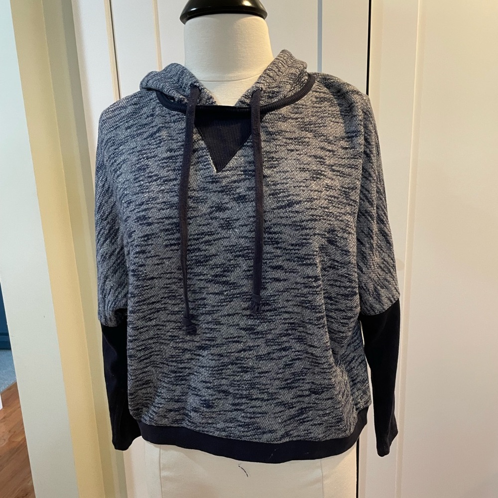 Love Tree Navy Blue Knit Hoodie